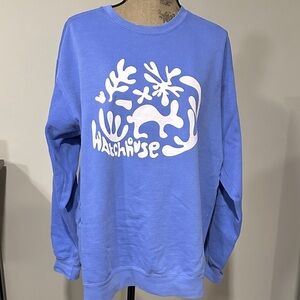 Comfort Colors Watchhouse folk band periwinkle Blue Graphic Sweatshirt Large